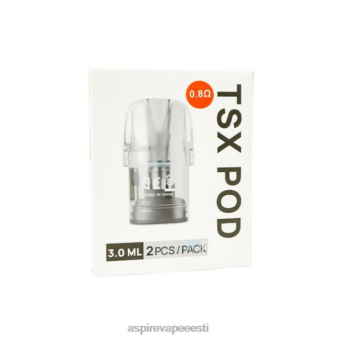 Aspire Vape Pod - Aspire Tsx Pod 0,8 oomi (3,0 ml) / 2 tk paki kohta (ühildub cyber s-i ja cyber x-iga) TLJRJ233